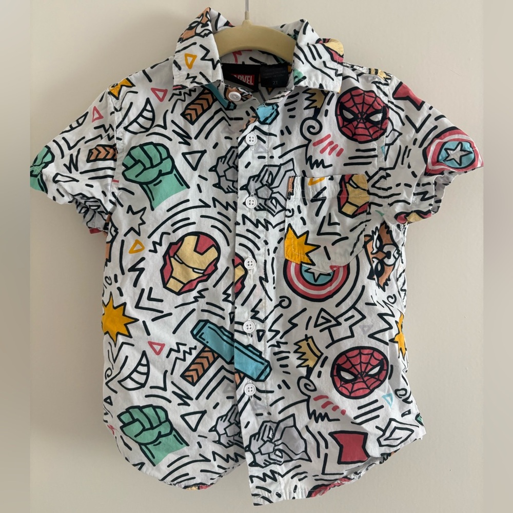 Marvel Icons Toddler Woven Button-Up - BoxLunch Exclusive
